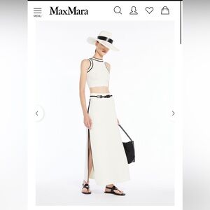 MaxMara Cotton Yarn Skirt and matching Crop Top